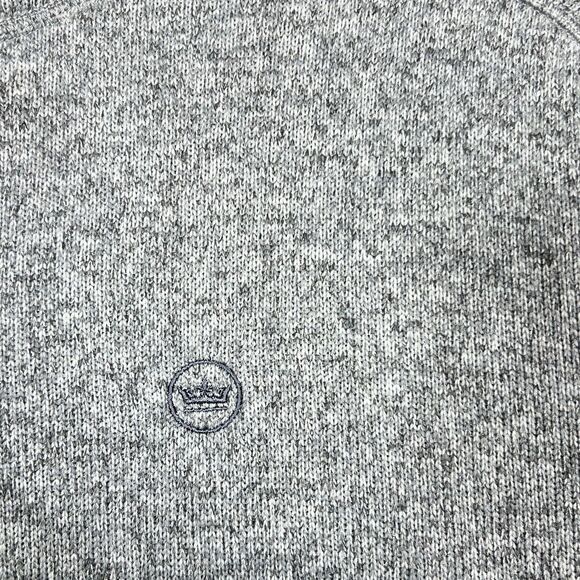 Peter Millar Crown Fleece Full Zip Sweater LG Gale Performance Gray MF23K63 $160 - Picture 4 of 14